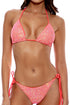 Luli Fama Chasing Stars Sequins Ruched Back Brazilian Tie Side Bottom